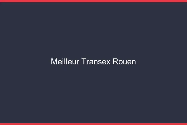 Meilleur Transex Rouen