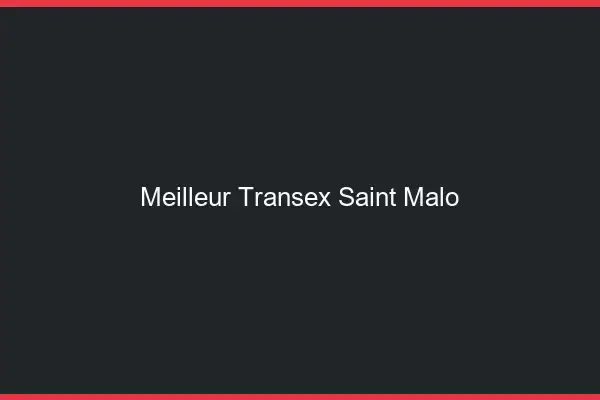 Meilleur Transex Saint-Malo