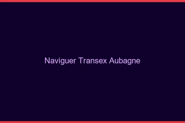 Naviguer Transex Aubagne