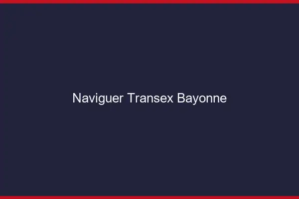 Naviguer Transex Bayonne