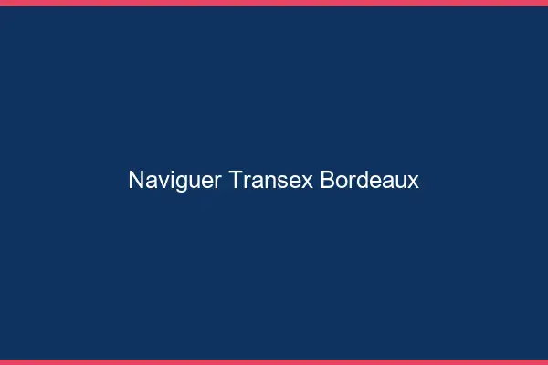 Naviguer Transex Bordeaux