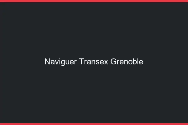 Naviguer Transex Grenoble