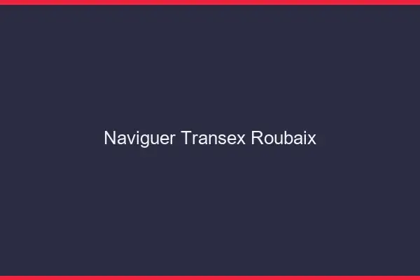 Naviguer Transex Roubaix
