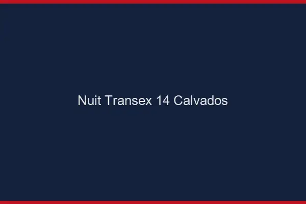 Nuit Transex 14 Calvados