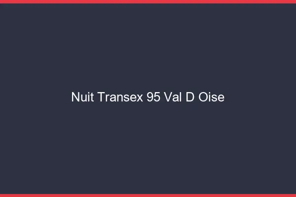 Nuit Transex 95 Val D Oise