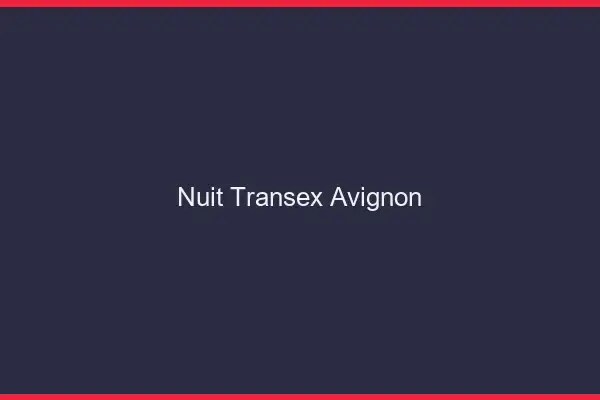 Nuit Transex Avignon