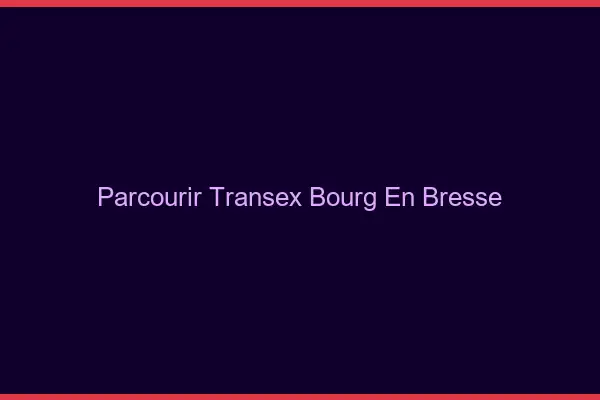 Parcourir Transex Bourg-en-Bresse