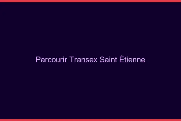 Parcourir Transex Saint-Étienne