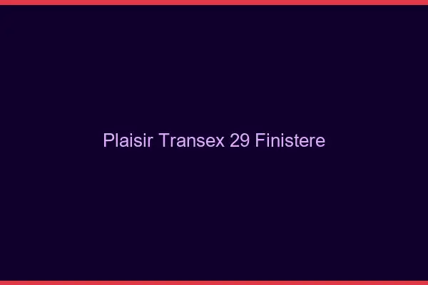 Plaisir Transex 29 Finistere