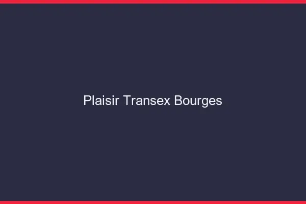 Plaisir Transex Bourges