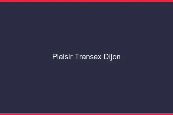 Plaisir Transex Dijon