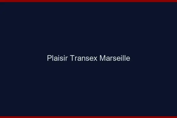 Plaisir Transex Marseille