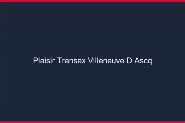 Plaisir Transex Villeneuve-d'Ascq