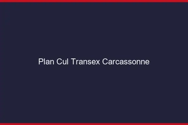 Plan Cul Transex Carcassonne