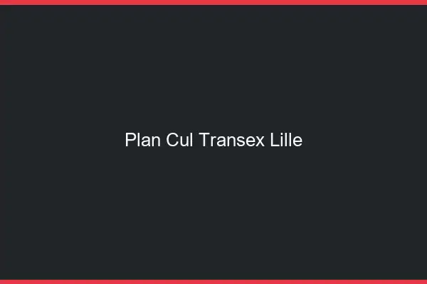 Plan Cul Transex Lille