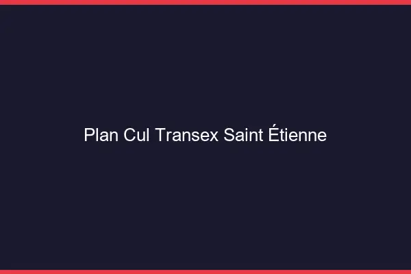 Plan Cul Transex Saint-Étienne