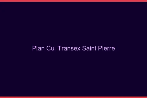Plan Cul Transex Saint-Pierre