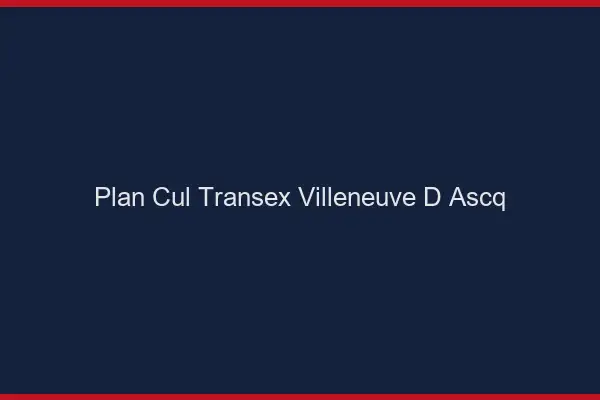 Plan Cul Transex Villeneuve-d'Ascq