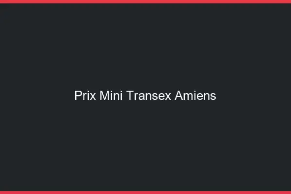 Prix Mini Transex Amiens