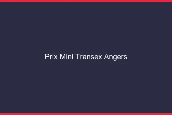 Prix Mini Transex Angers