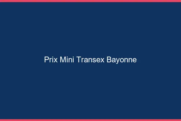 Prix Mini Transex Bayonne