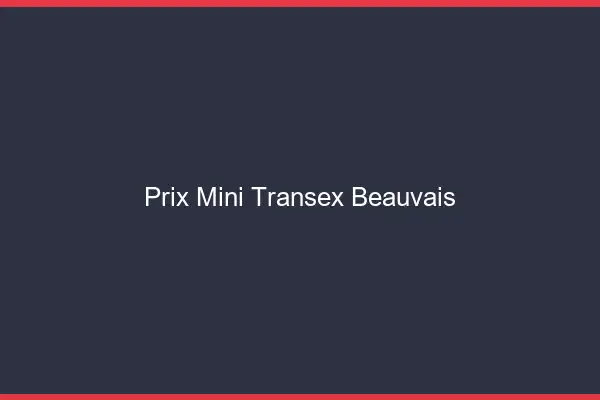 Prix Mini Transex Beauvais