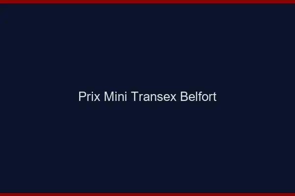 Prix Mini Transex Belfort
