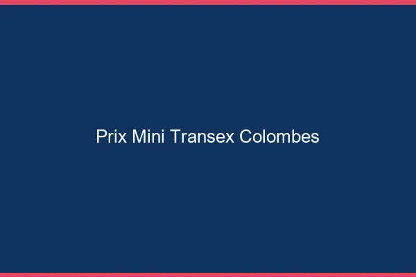 Prix Mini Transex Colombes