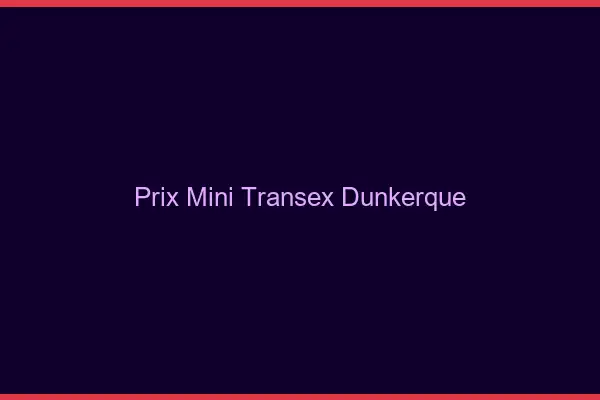 Prix Mini Transex Dunkerque