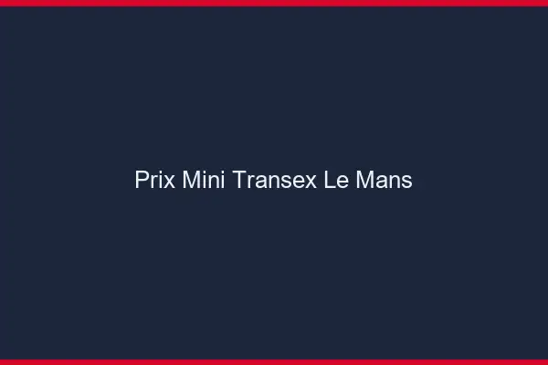 Prix Mini Transex Le Mans