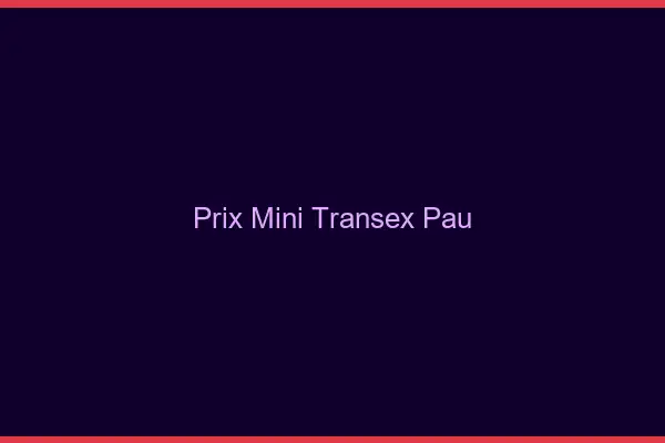Prix Mini Transex Pau