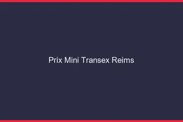 Prix Mini Transex Reims