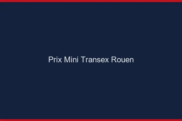 Prix Mini Transex Rouen