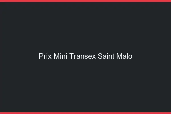 Prix Mini Transex Saint-Malo