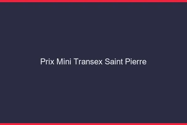 Prix Mini Transex Saint-Pierre