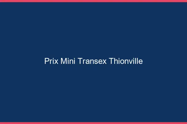Prix Mini Transex Thionville
