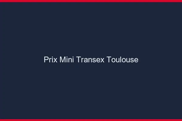 Prix Mini Transex Toulouse