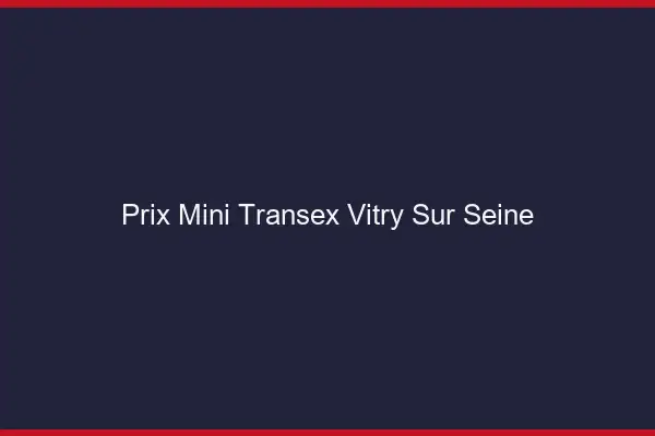 Prix Mini Transex Vitry-sur-Seine