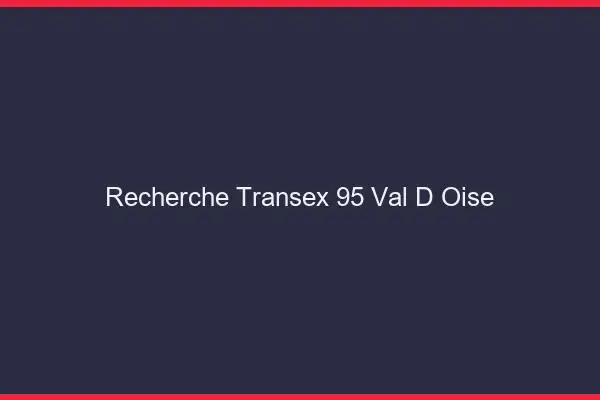 Recherche Transex 95 Val D Oise