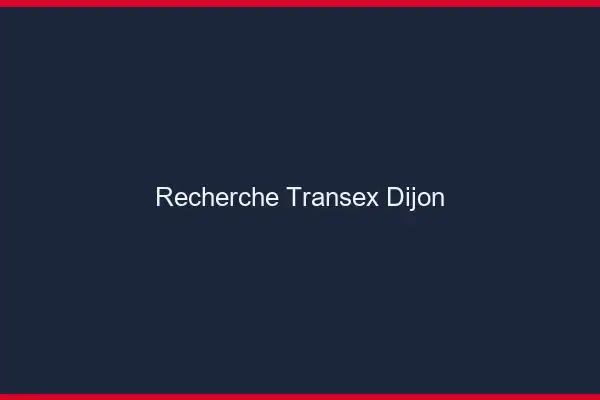 Recherche Transex Dijon