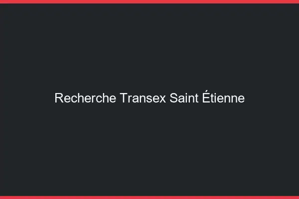 Recherche Transex Saint-Étienne