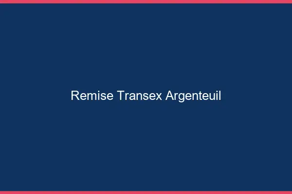 Remise Transex Argenteuil