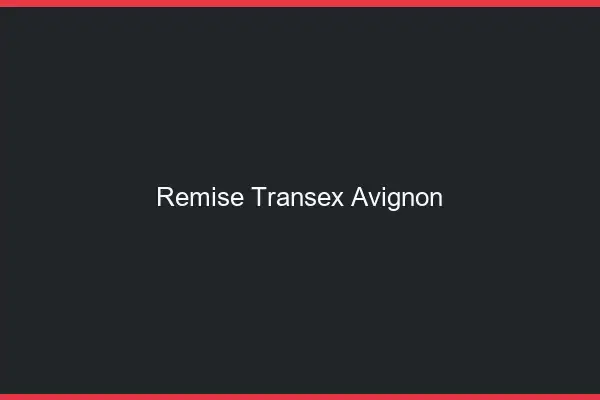 Remise Transex Avignon