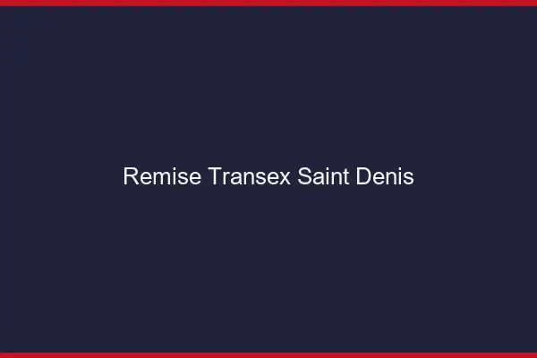 Remise Transex Saint-Denis