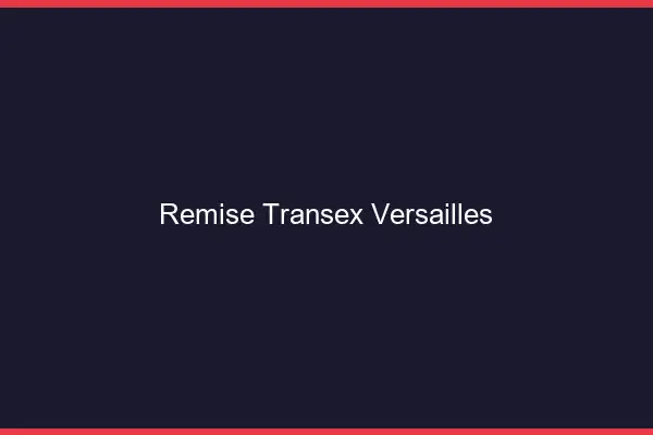 Remise Transex Versailles