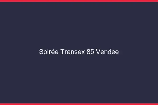 Soirée Transex 85 Vendee