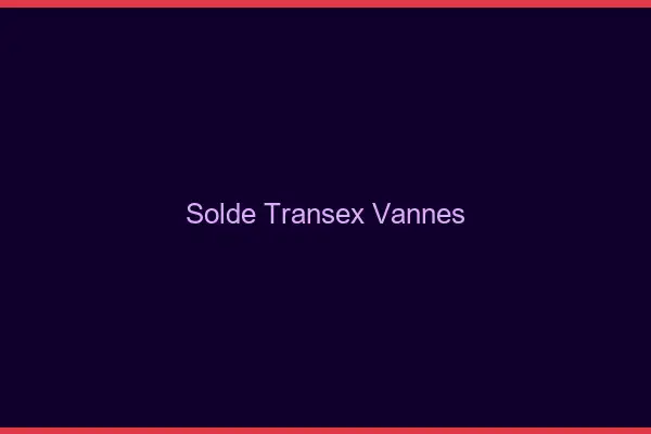 Solde Transex Vannes