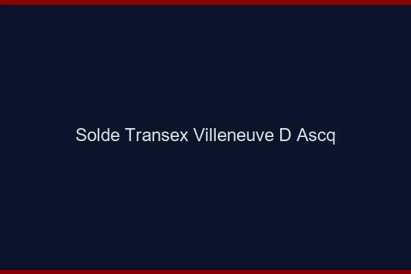 Solde Transex Villeneuve-d'Ascq