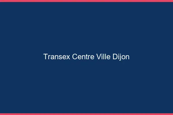 Transex Centre-Ville Dijon