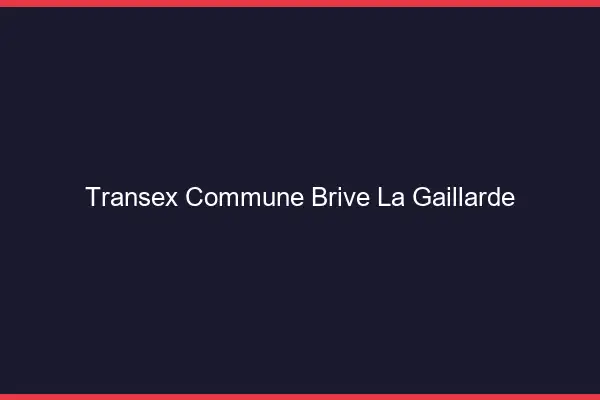 Transex Commune Brive-la-Gaillarde